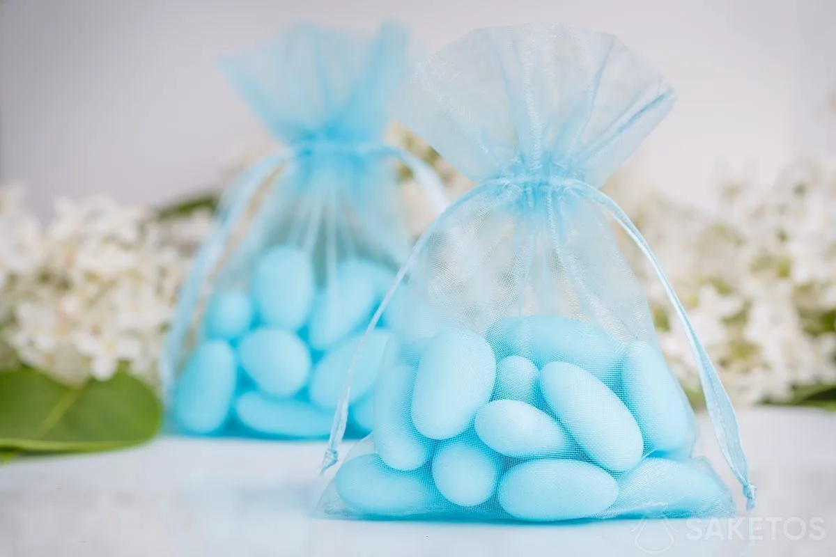 Doop en bedankingen voor gasten - inspiratie 2 Organza zakjes