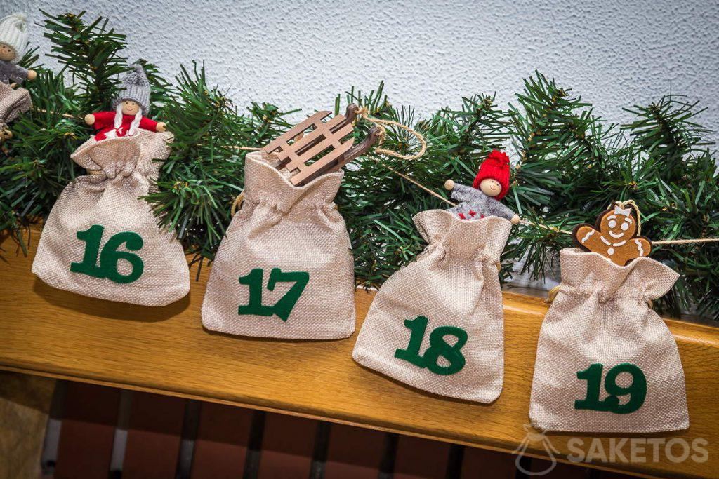Adventskalender met kerstboomversiering