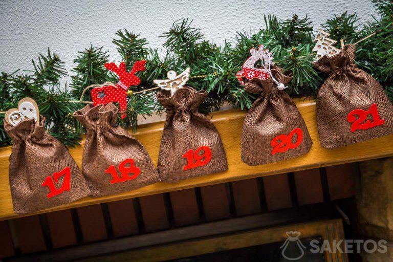 Adventskalender met kerstversiering