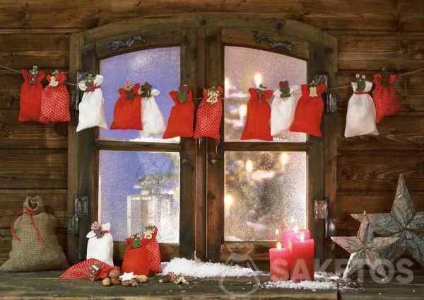 wordt je klant aan jouw bedrijf herinnerd door een adventskalender gemaakt uit kleine stoffen zakjes