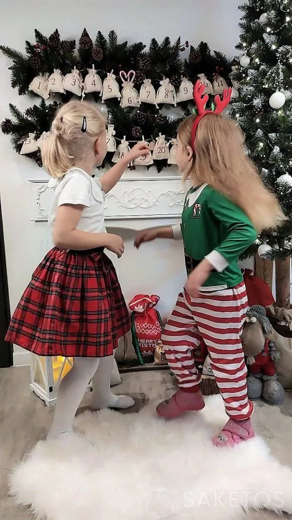 Kant-en-klare advent sets 6 Adventskalender met cadeauzakjes en activiteiten voor kinderen