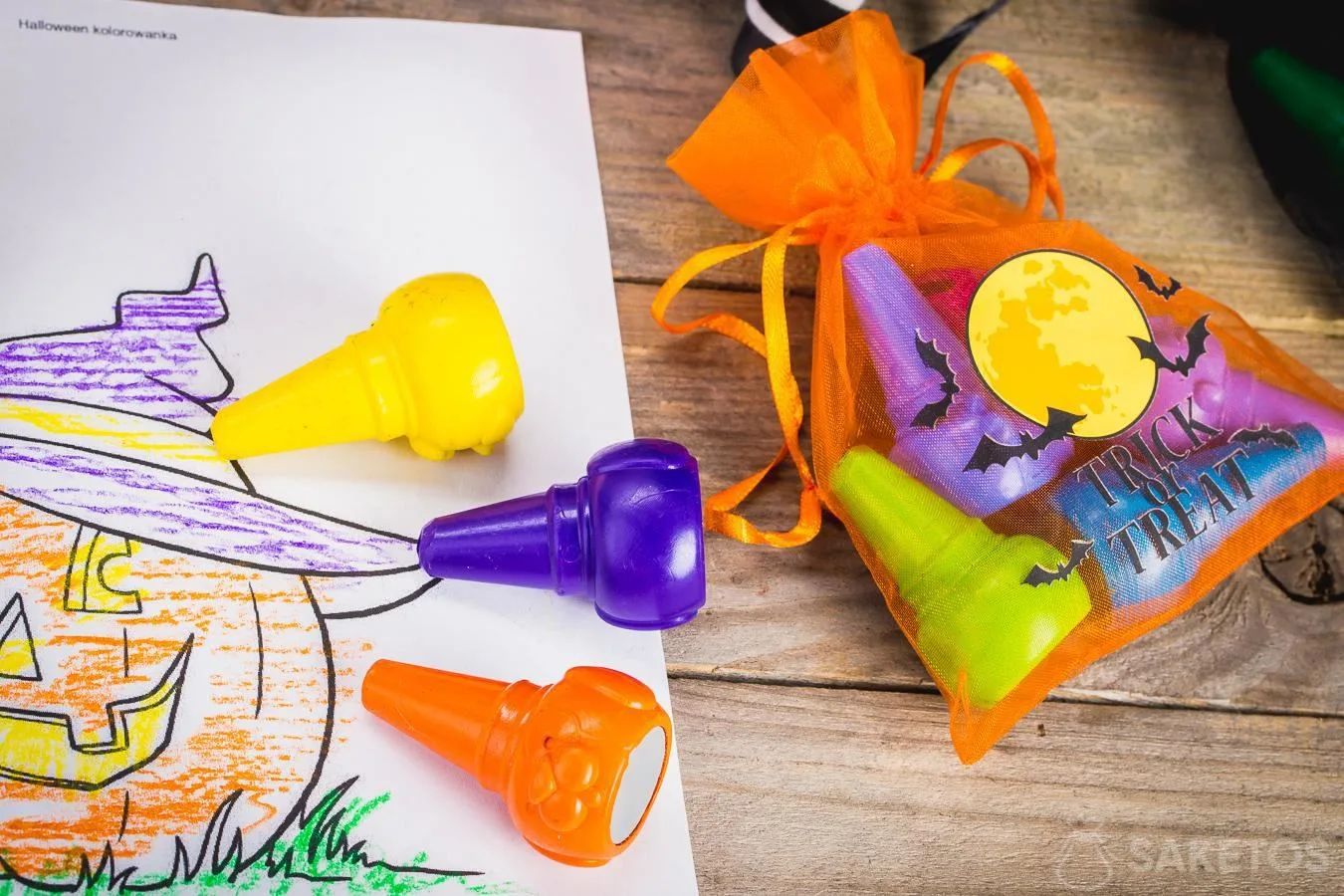 Versiering van de kinderkamer - Halloween geeft inspiratie 4 Decoratieve Halloween giftzakjes vormen een geweldige versiering