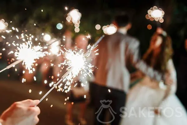 Koud vuur op een bruiloft