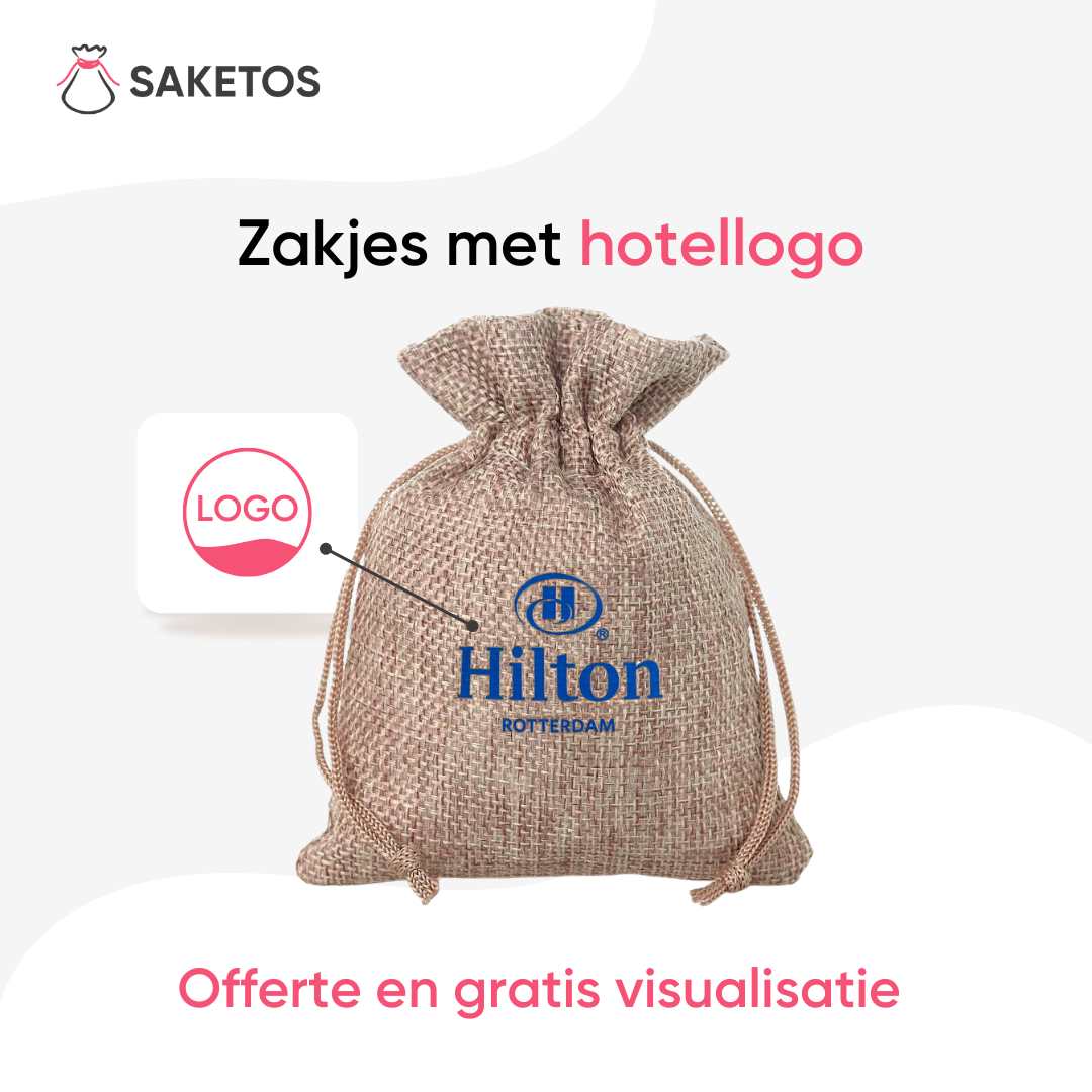 Hotellogo zakjes - vraag een offerte aan en krijg een gratis visualisatie
