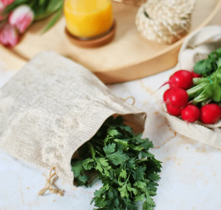 stoffen zakken als voedselverpakking