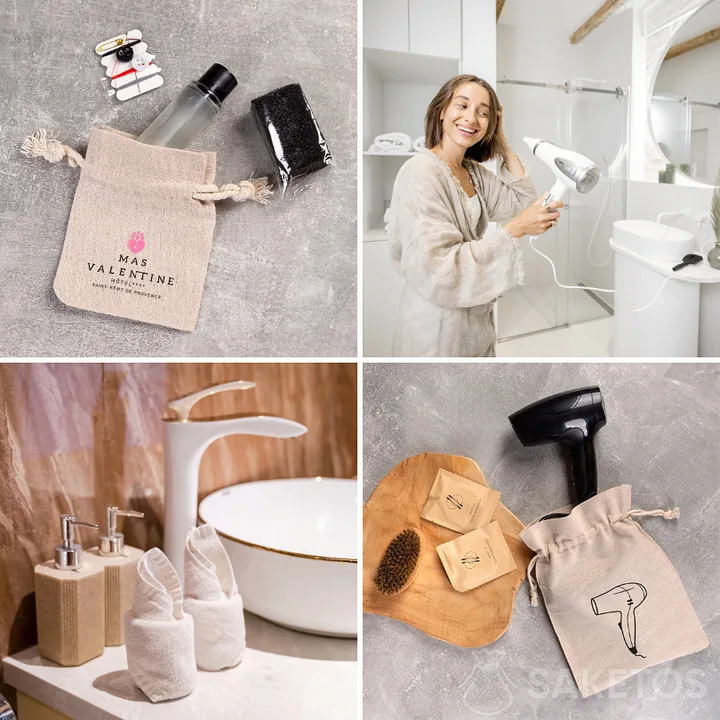 Zakjes met logo voor hotelgadgets