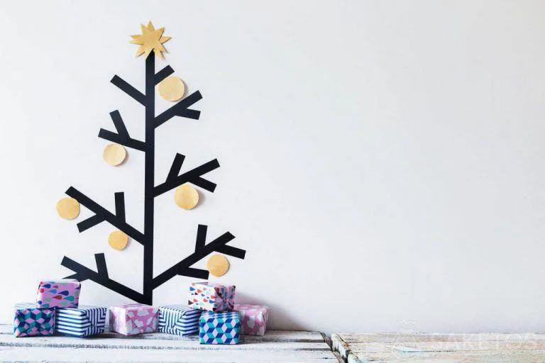 Welke kerstdecoratie kiezen voor interieurs? 8 Kerstboom gemaakt van washi tape - Japanse decoratieve tape