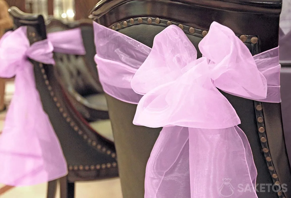 Organza materiaal - decoraties thuis, op tafel, in de kamer 1