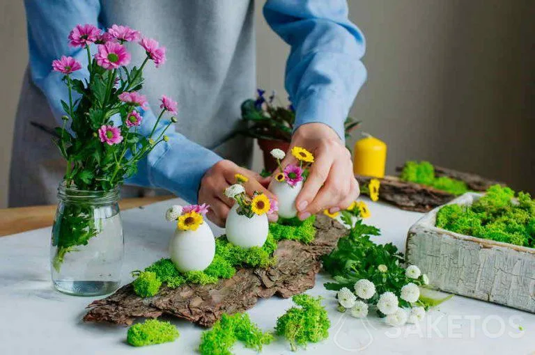 Vazen van geblazen eieren