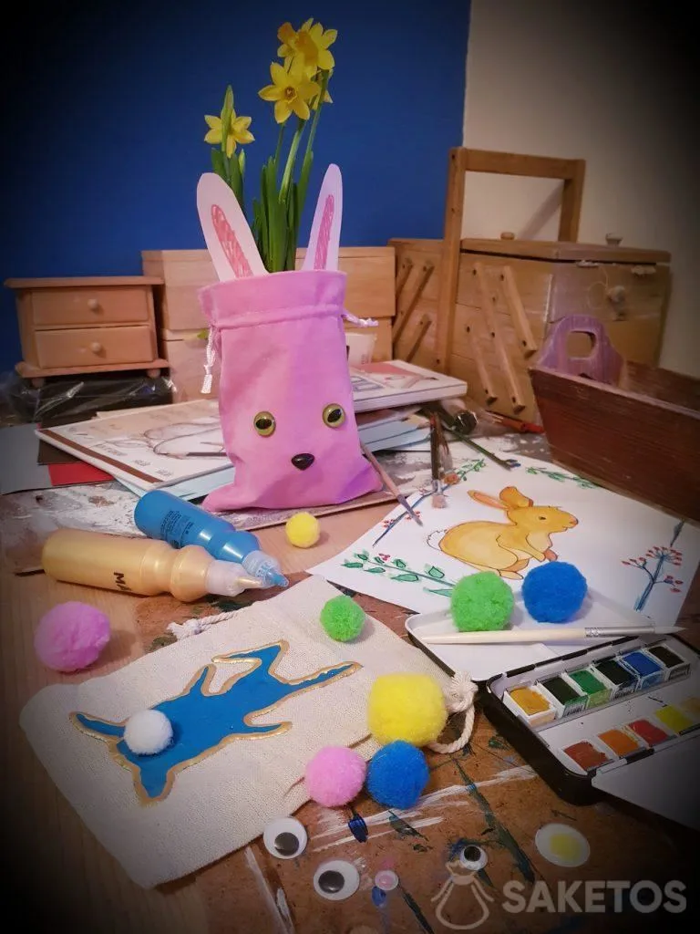 Ingenieuze en creatieve paasversieringen, maak ze samen met uw kind! 3 Creatief met je kind - doe-het-zelfzakken voor Pasen