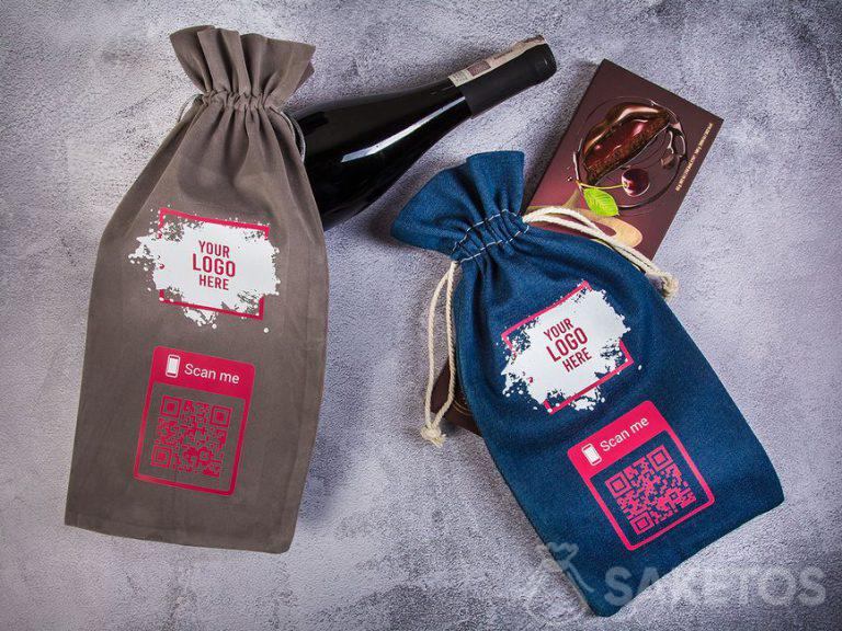 De zakjes van 16 x 37 cm zijn ideale verpakkingen voor alcohol of grote chocolade.