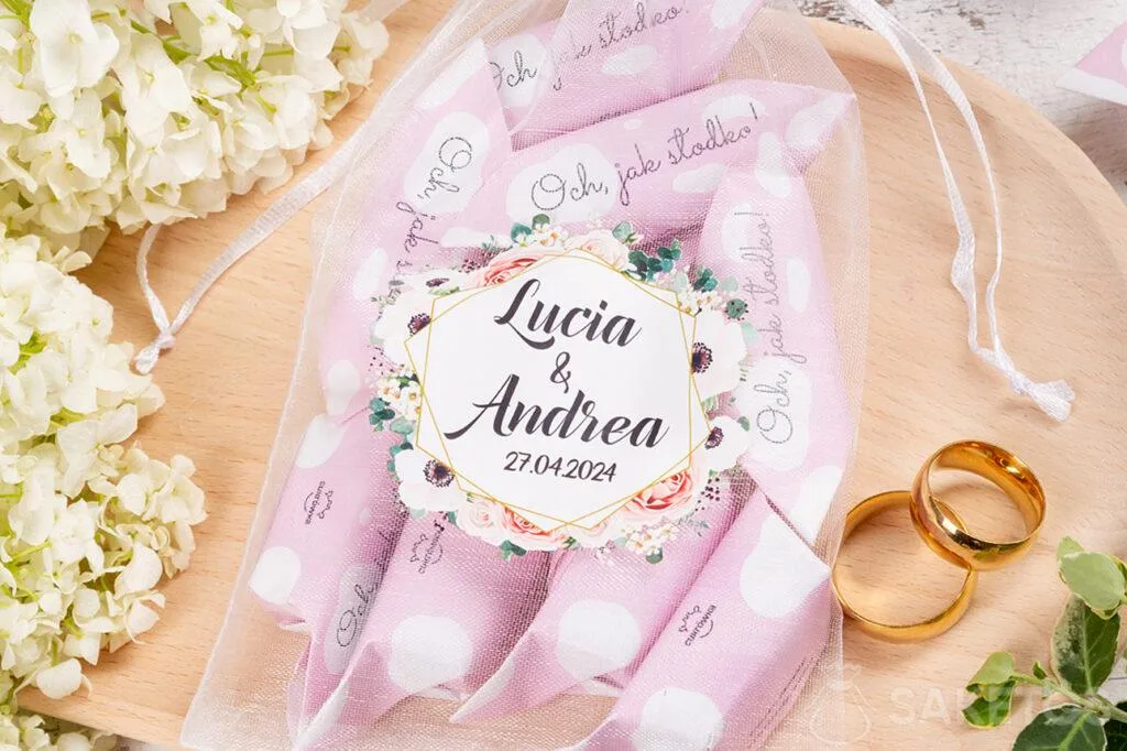 Huwelijksprint - ontwerp met kleurgradaties