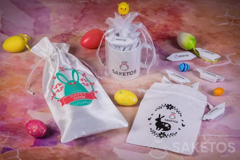 Relatiegeschenken en promotionele gadgets in stoffen zakjes met bedrijfslogo