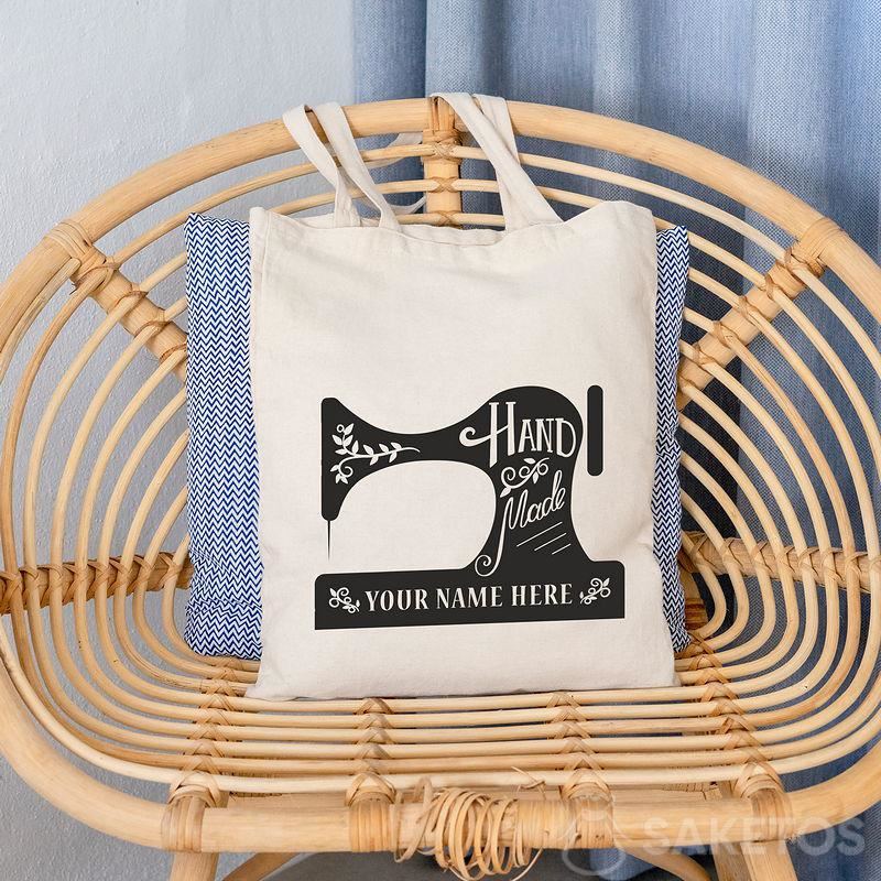 Katoenen zak met logo - handwerk