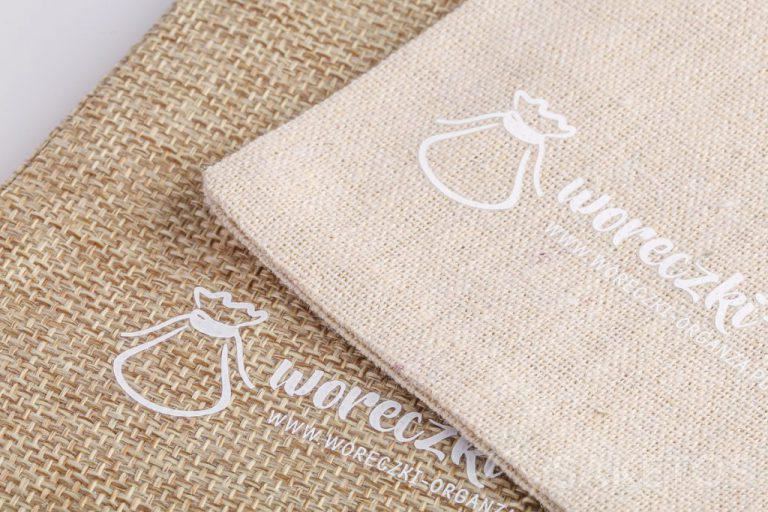 Jute zakken met een print naar keuze 4 Zakken met het bedrijfslogo