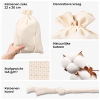 Hoogwaardig ecologisch katoen - katoenen zakjes
