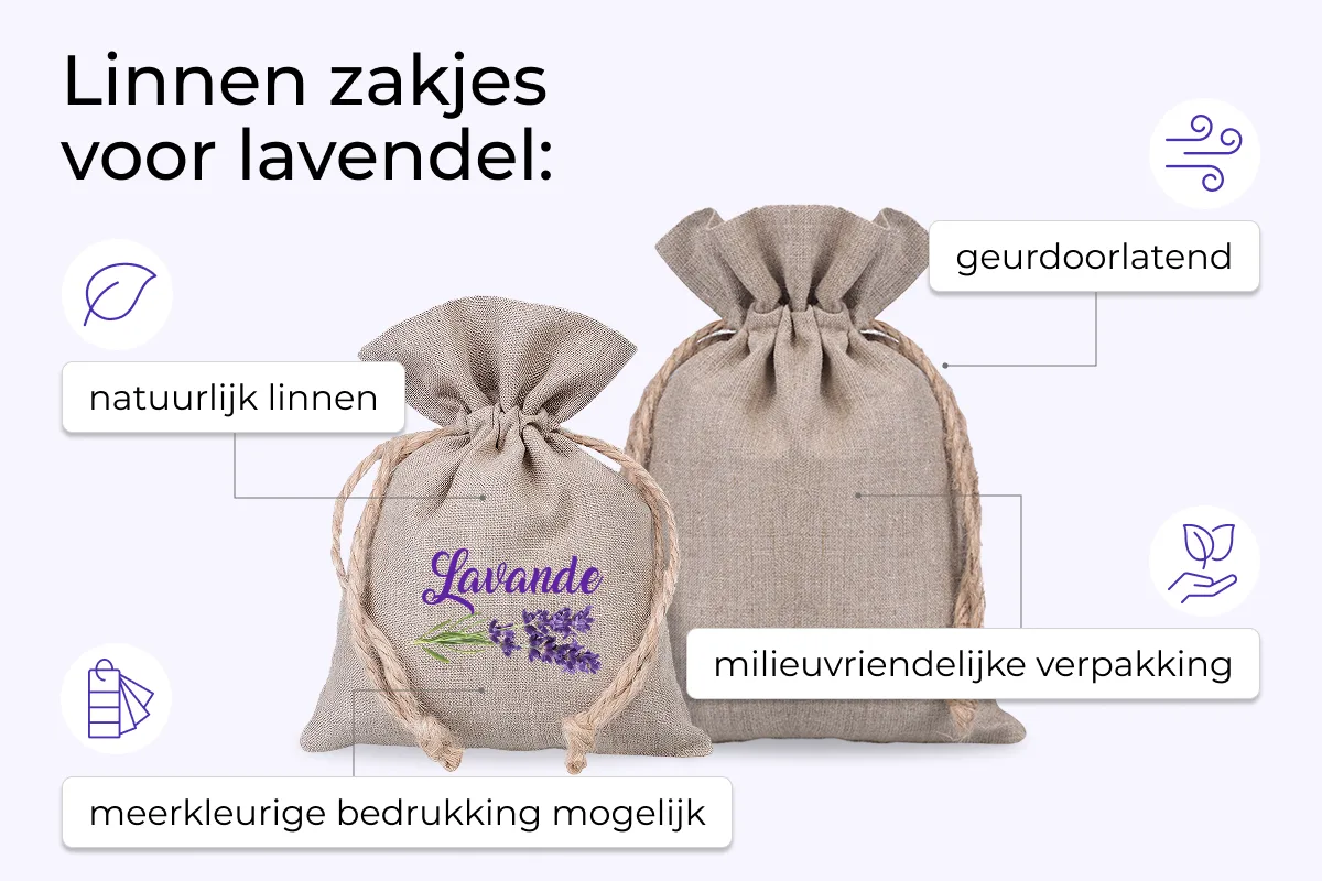 Linnen zakjes voor lavendel - duurzame premium verpakkingen voor kwekers 14
