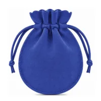 Blauwe fluwelen zakjes 9 x 12 cm - set van 10 stuks 15