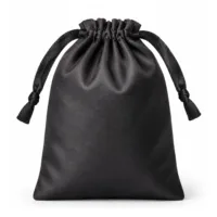 Elegante zwarte premium satijnen zakjes voor kleine producten - set van 10 15